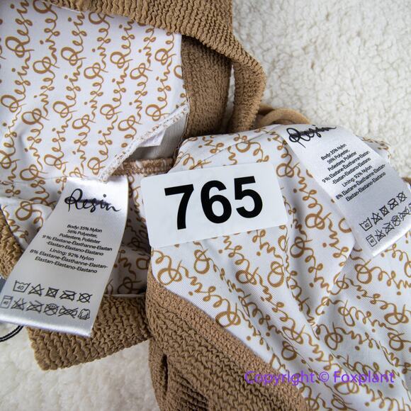 New! Set! Free People Resin Obsidian cream surf High-Waist Bikini, size S - Picture 8 of 8